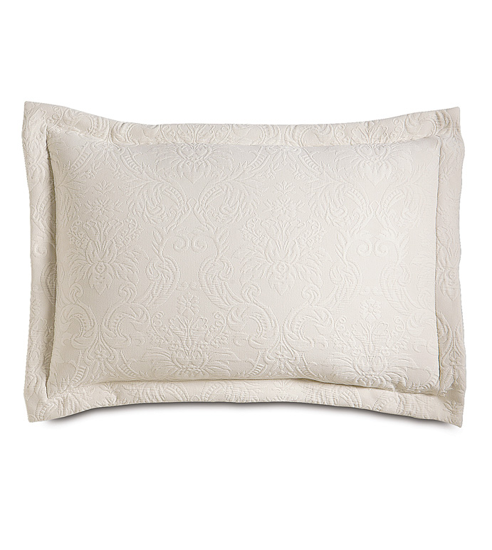 Sandrine Ecru Queen Sham - ,