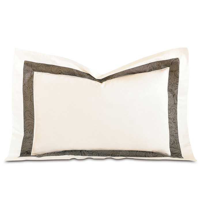 CORNICE LUNETTA IVORY/TRUFFLE QUEEN SHAM - ,