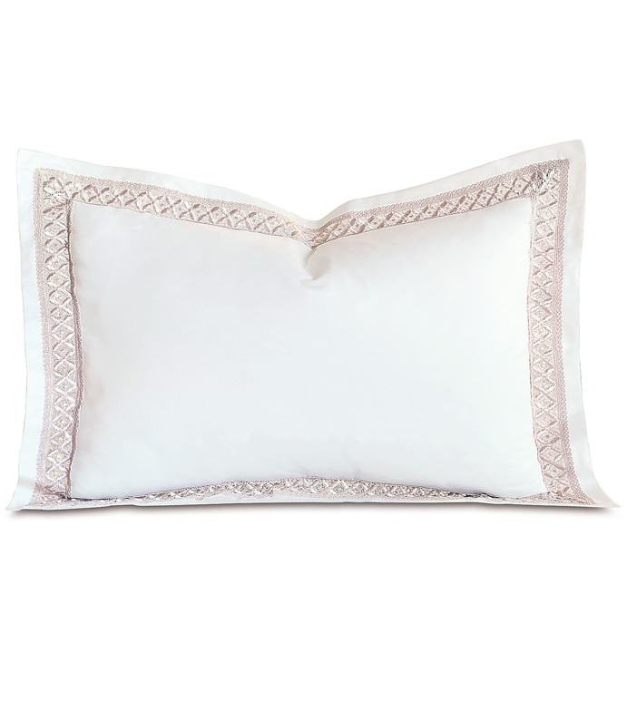 Juliet White/Fawn Queen Sham - ,