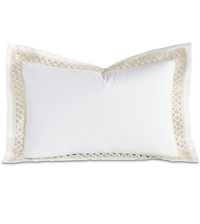 Juliet White/Ivory Queen Sham - ,