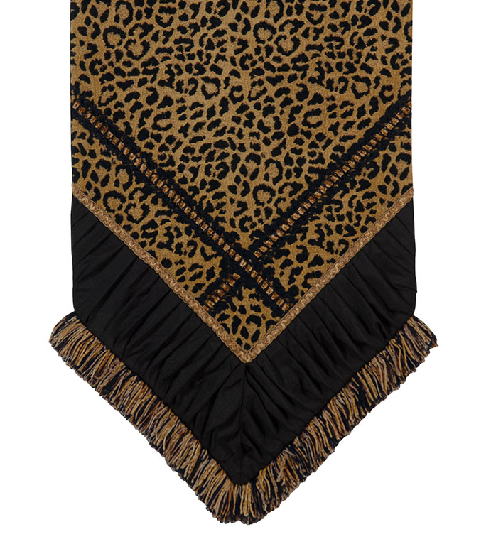 CONGO BLACK & GOLD RUNNER - TABLE RUNNER, RUNNERS, TABLE TOP, TOPS,
