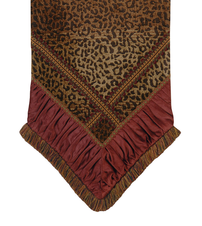 CONGO BROWN & SPICE RUNNER - TABLE RUNNER, RUNNERS, TABLE TOP, TOPS,