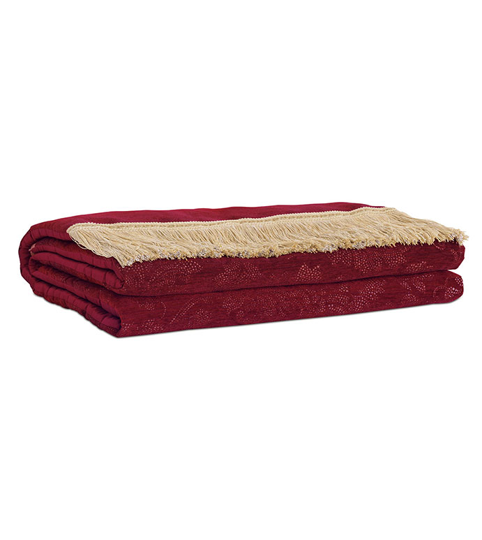 Peele Merlot Bed Scarf - ,