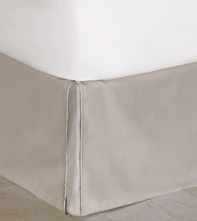 Mack Heather Bed Skirt - GREY,GRAY,SILVER,PLEATED,CONTEMPORARY,SKIRT,BEDDING,LUXURY BEDDING,HOME DECOR,BEDROOM,BEDSKIRT,DECORATIVE,TRADITIONAL
