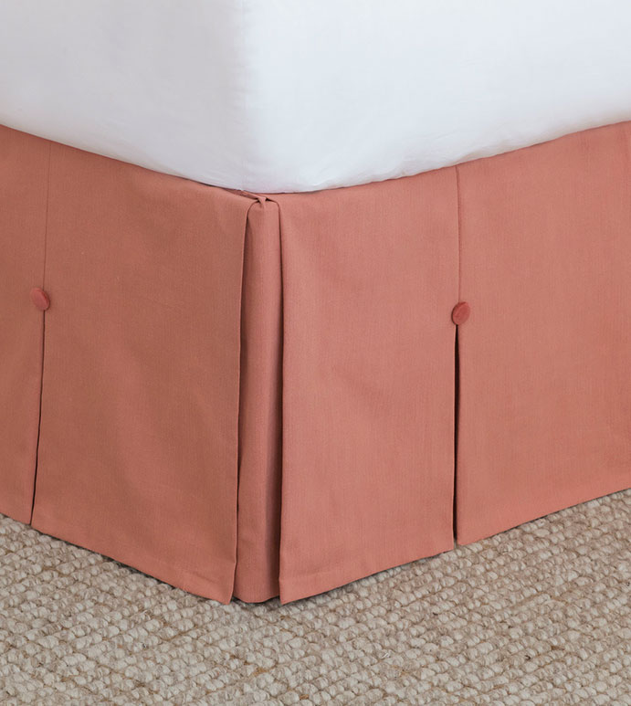 Witcoff Rose Bed Skirt - bed skirt,queen bed skirt,coral bedskirt,queen dust ruffle,custom bedskirt,classic bed skirt,coral bed skirt,customizeable bed skirt,luxury bedding,high end bedding,boxed skirt
