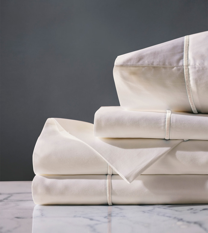 LINEA IVORY/ECRU SHEET SET