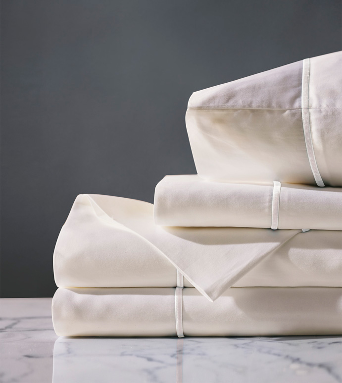 LINEA IVORY/WHITE SHEET SET