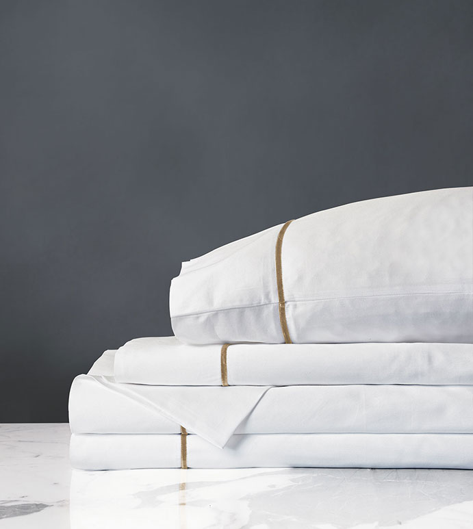 LINEA WHITE/ANTIQUE SHEET SET