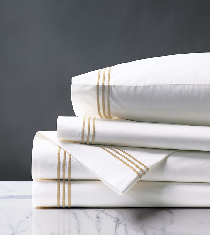 TESSA WHITE/BISQUE SHEET SET