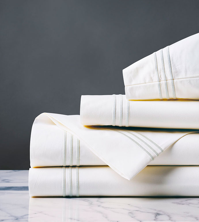 Tessa White/White Sheet Set