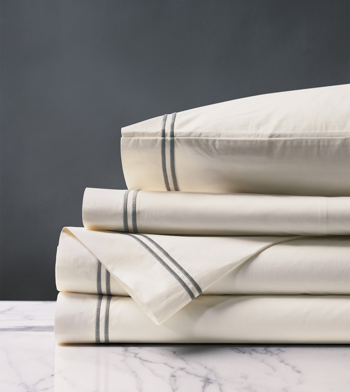 ENZO IVORY/DOVE SHEET SET
