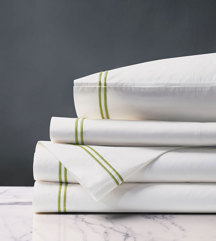 ENZO WHITE/LIME SHEET SET