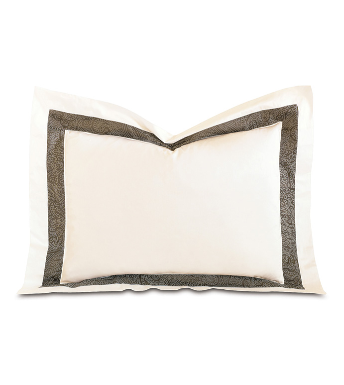 CORNICE IVORY/TRUFFLE STANDARD SHAM - ,