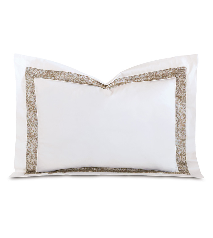 Cornice White/Biscotti Standard Sham - ,