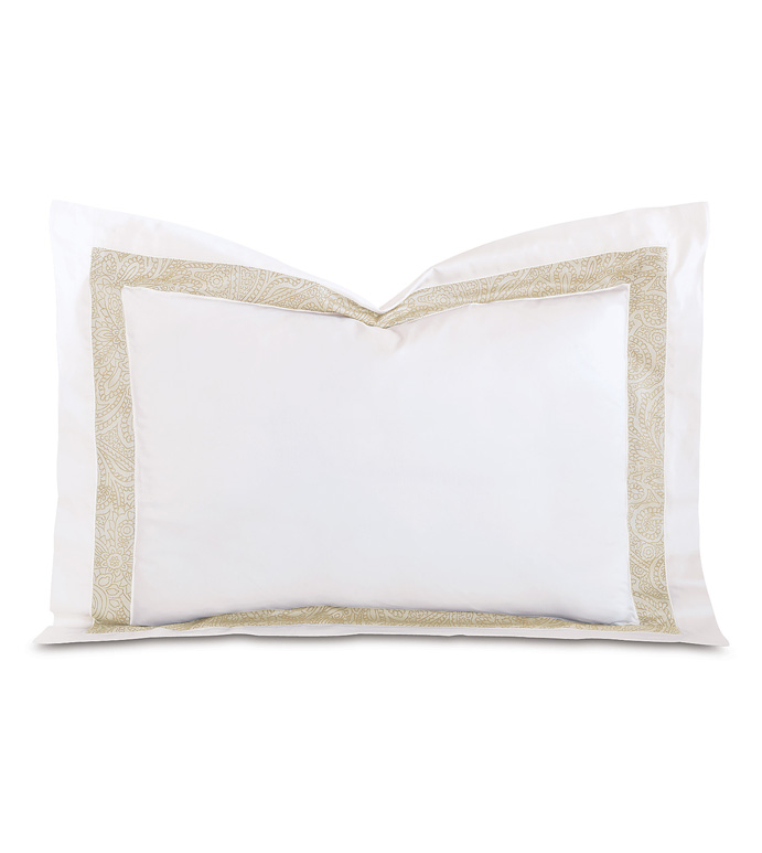 CORNICE WHITE/PEARL STANDARD SHAM - ,