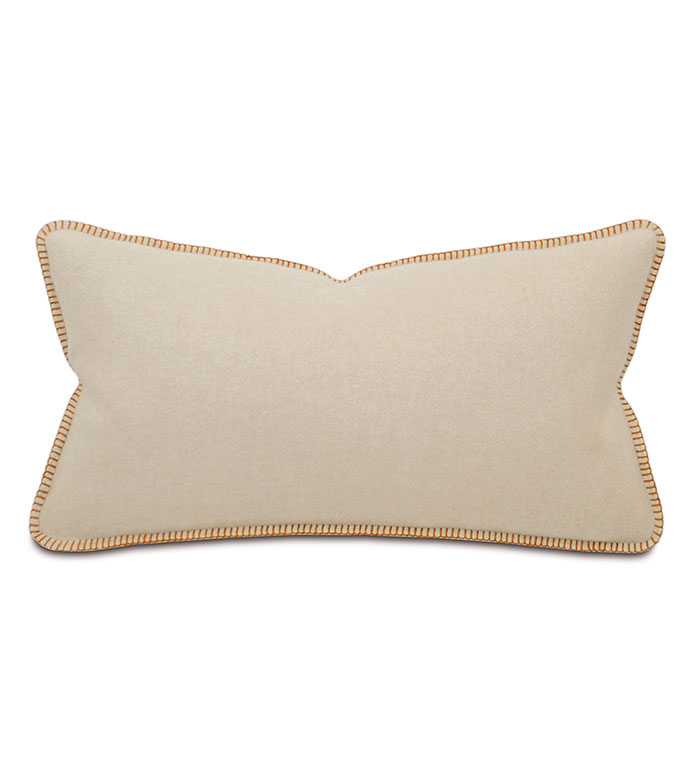 Brera Bisque Boudoir - PILLOW, THROW PILLOW,SOLID PATTERNED PILLOW,RECTANGLE PILLOW,DECORATIVE BEIGE PILLOW,BOUDOIR SHAM PILLOW,SHAM ACCENT PILLOW,LINEN PILLOW,FEATHER PILLOW,ZIP CLOSURE PILLOW
