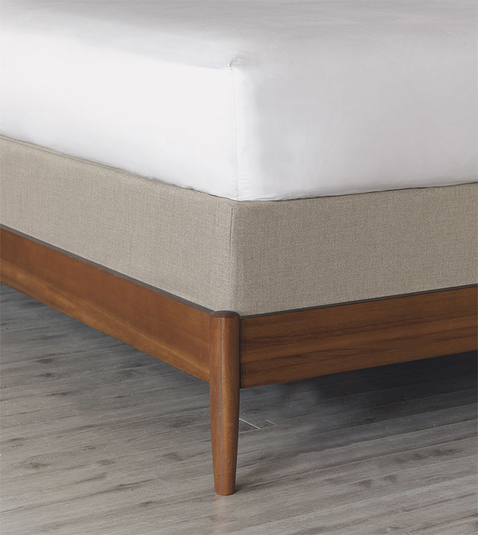 Greer Box Spring Cover - BOX SPRING COVER,ELASTIC,GREER LINEN,LUXURY,BEDDING,NEUTRAL,BEIGE,CREAM,BROWN,LUXURY BEDDING,BOX SPRING,GUSSET,MODERN,CONTEMPORARY,MODERN BEDDING,CONTEMPORARY BEDDING,SLEEK,CHIC,