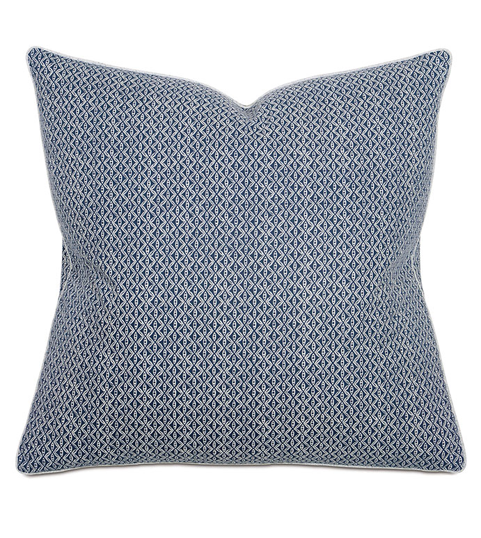 Tucker Indigo - PILLOW,ABSTRACT PILLOW,SQUARE PILLOW,TOSS CUSHION,THROW PILLOW,ACCENT PILLOW,PRINTED COVERED PILLOW,KNIFE EDGE TRIM FINISHING PILLOW,DECORATIVE PILLOW,ACCCENT PILLOW,UNISEX PILLOW