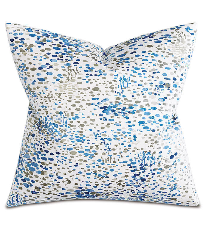 Dresden Sapphire Square - PILLOW,ABSTRACT PILLOW,SQUARE PILLOW,TOSS CUSHION,THROW PILLOW,ACCENT PILLOW,PRINTED COVERED PILLOW,KNIFE EDGE TRIM FINISHING PILLOW,DECORATIVE PILLOW,ACCCENT PILLOW, UNISEX PILLOW