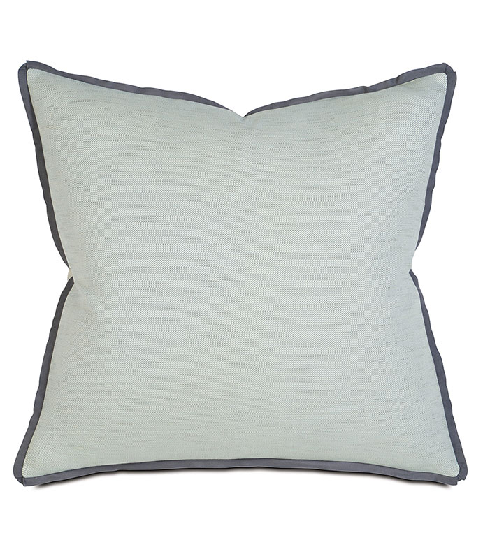 Corbin Spa Euro Sham - PILLOW,EURO SHAM,CASUAL PILLOW,SQUARE PILLOW,TOSS CUSHION,THROW PILLOW,ACCENT PILLOW,TONE ON TONE COVERED PILLOW,BUTTERFLY PLEATS TRIM PILLOW,DECORATIVE PILLOW,ACCCENT PILLOW
