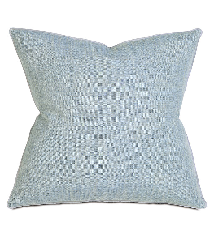 Draper Lake Extra Euro Sham - PILLOW,EURO SHAM PILLOW,BLUE EURO SHAM,SOLID PILLOW,SQUARE PILLOW,BLUE ACCENT PILLOW,THROW PILLOW,FEATHER PILLOW,BLUE PILLOW,ZIPPER CLOSURE PILLOW,BLUE PASTEL ACCENT PILLOW