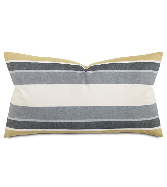 Bertrand Citron King Sham - PILLOW,THROW PILLOW,CONTEMPORARY PILLOW,STRIPED PILLOW,RECTANGLE PILLOW,DECORATIVE PILLOW,KING SHAM PILLOW,KING SHAM ACCENT PILLOW,FEATHER PILLOW,ZIPPER CLOSURE PILLOW,KING SHAM