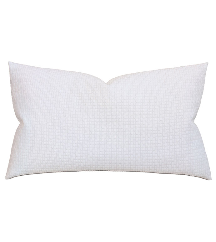 Albany White King Sham - PILLOW, DECORATIVE PILLOW,WHITE PILLOW, MATELASSE PILLOW COVER,MATELASSE CUSHION COVER,COTTON PILLOW COVER,WASHABLE PILLOW COVER,KING SHAM, KNIFE EDGE,FEATHER PILLOW,