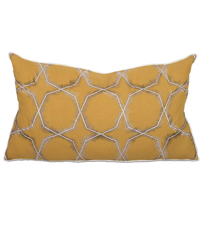 Nico Citron King Sham - PILLOW,THROW PILLOW,CONTEMPORARY PILLOW,RECTANGLE PILLOW,DECORATIVE PILLOW,KING SHAM PILLOW,KING SHAM ACCENT PILLOW,FEATHER PILLOW,ZIPPER CLOSURE PILLOW,GEO PILLOW COVER