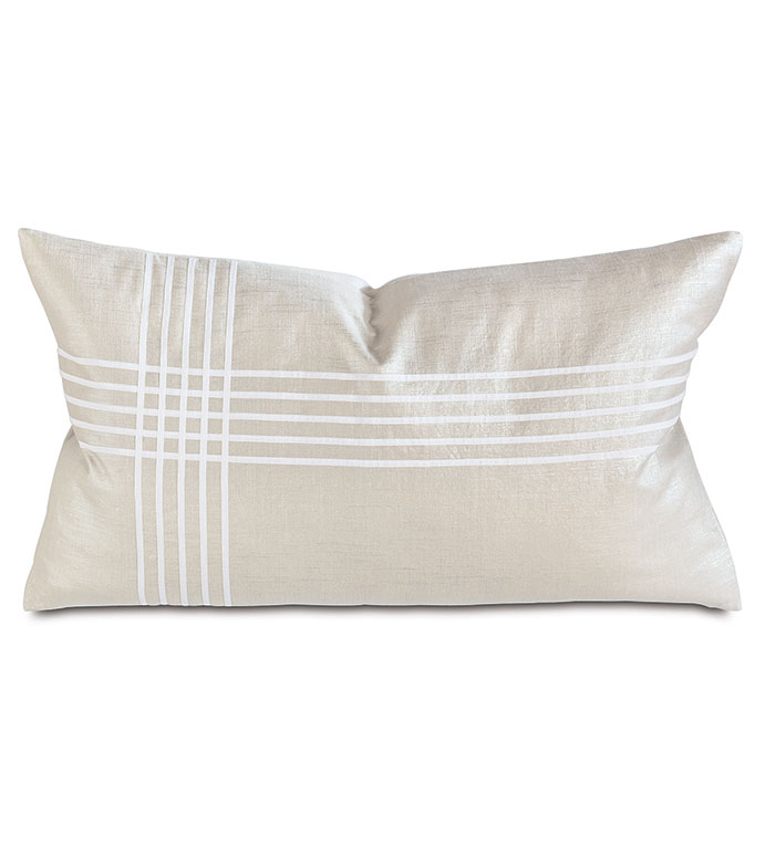 Reflection Frost Left King Sham - PILLOW,METALLIC PILLOW,RECTAGANGLE PILLOW,ACCENT PILLOW,THROW PILLOW,FEATHER PILLOW,UNISEX PILLOW,STRIPED PILLOW,ZIPPER CLOSURE PILLOW,ACCENT PILLOW,KNIFE EDGE TRIM PILLOW