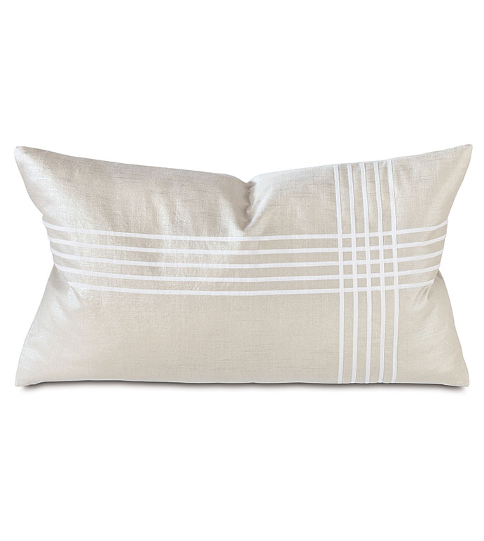 Reflection Frost Right King Sham - PILLOW,THROW PILLOW,METALLIC PILLOW,RECTANGLE PILLOW,DECORATIVE PILLOW,KING SHAM PILLOW,KING SHAM ACCENT PILLOW,FEATHER PILLOW,ZIPPER CLOSURE PILLOW,STRIPED PILLOW COVER