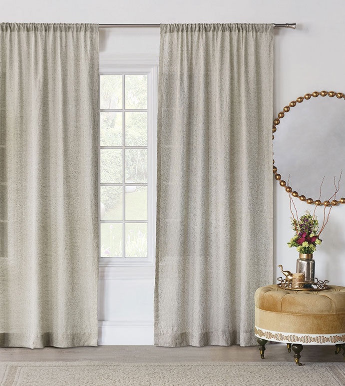 Marceau Gold Dotted Curtain Panel, Metallic Gold Curtains