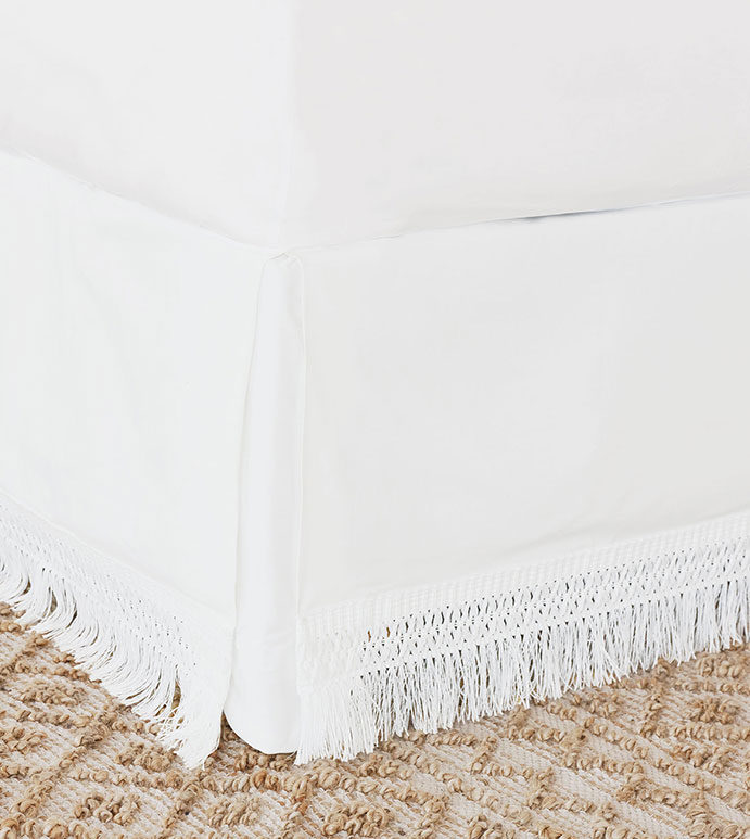 Meyer Boho Fringe Bed Skirt Eastern Accents