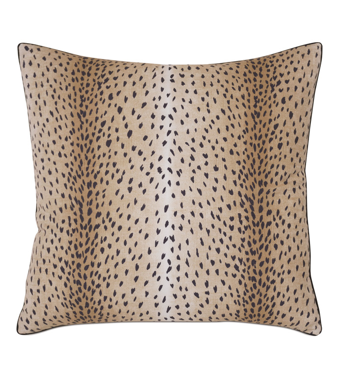 Sloane Leopard Print Euro Sham Eastern Accents