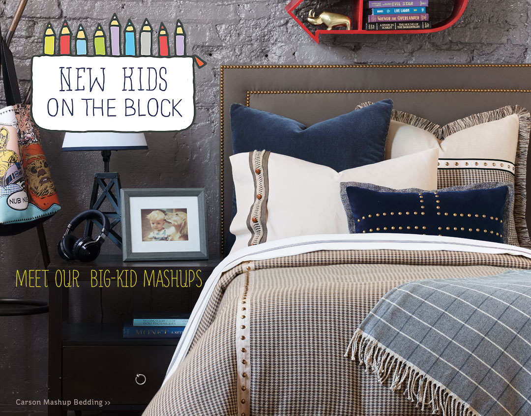 Eastern Accents Luxury Designer Bedding Linens And Home Decor New Kids On The Block Meet Our Big Kid Mashups